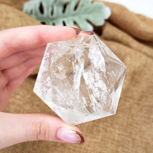 Large Clear Quartz Hexagon , High Quality Star of David