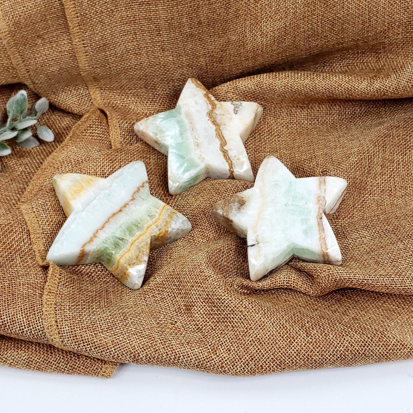 Mint Green Calcite Star with Tranquil Vibes