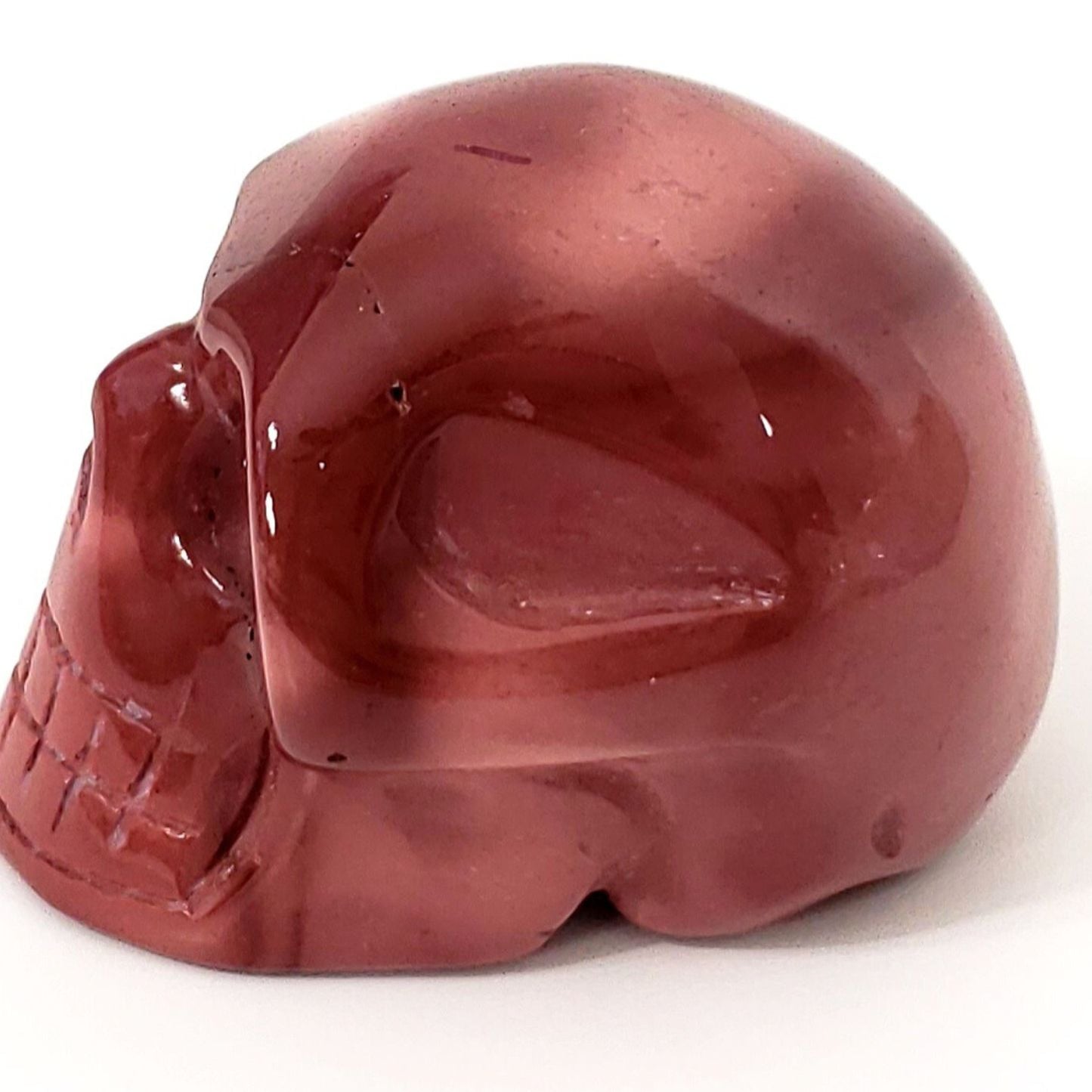 Pink Mookaite Skull – A Harmonious Blend of Elegance and Empowerment