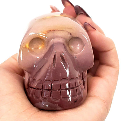 Pink Mookaite Crystal Skull - A Blend of Beauty and Spiritual Power