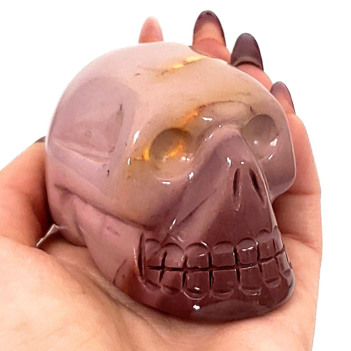 Pink Mookaite Crystal Skull - A Blend of Beauty and Spiritual Power