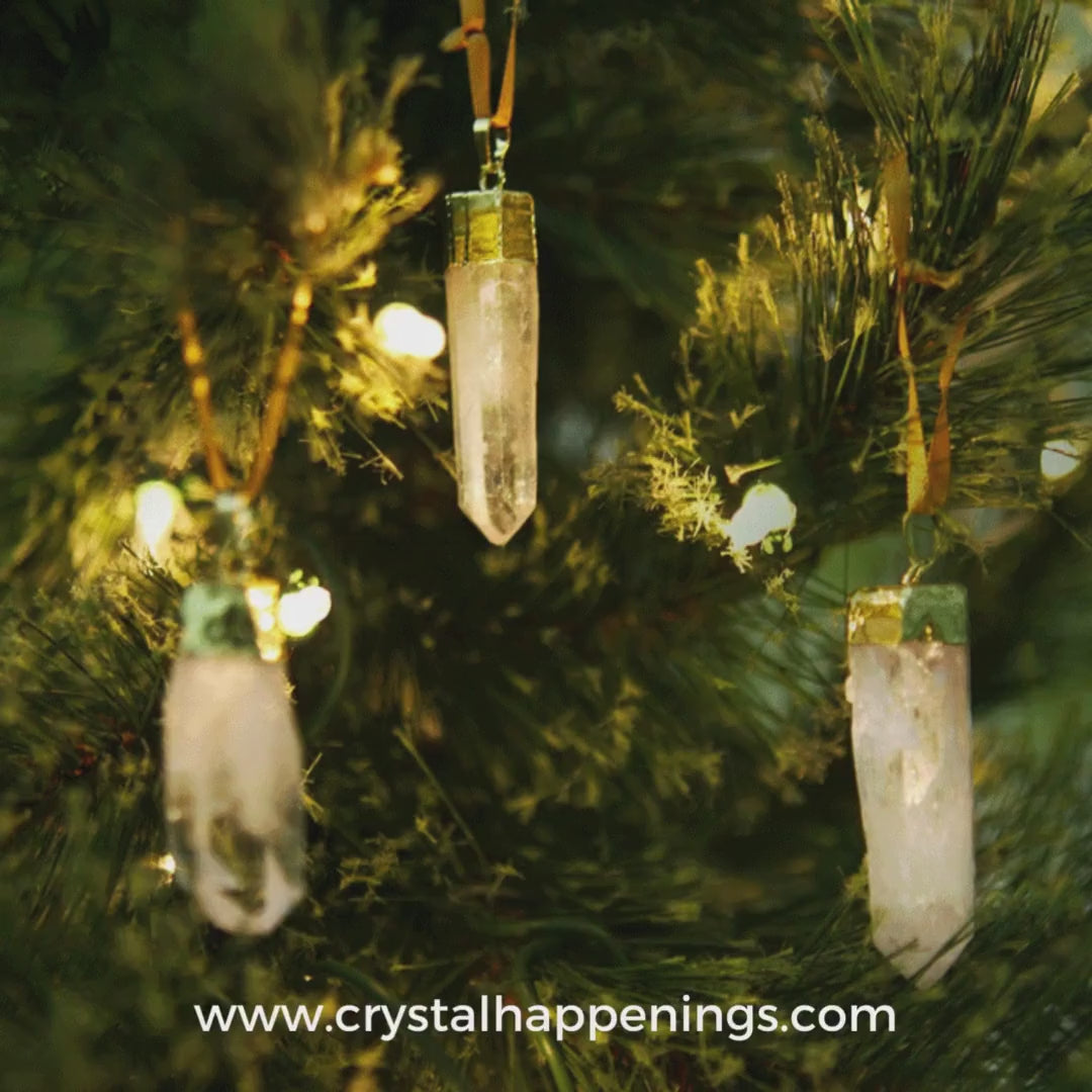 Clear Quartz Crystal Tree Ornament