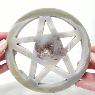 Druzy Amethyst Pentacle (125mm)