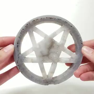 Druzy Agate Pentagram 95mm