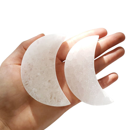 Selenite Moon 3-inch Charging Plate to Clear Negative Energy