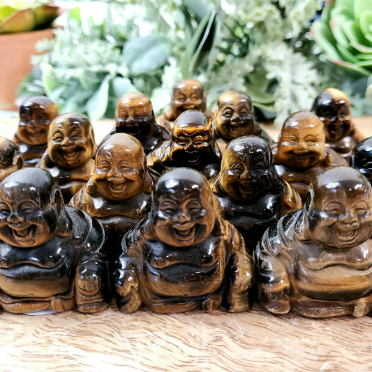 Tiger Eye Crystal Buddha - Crystal Happenings