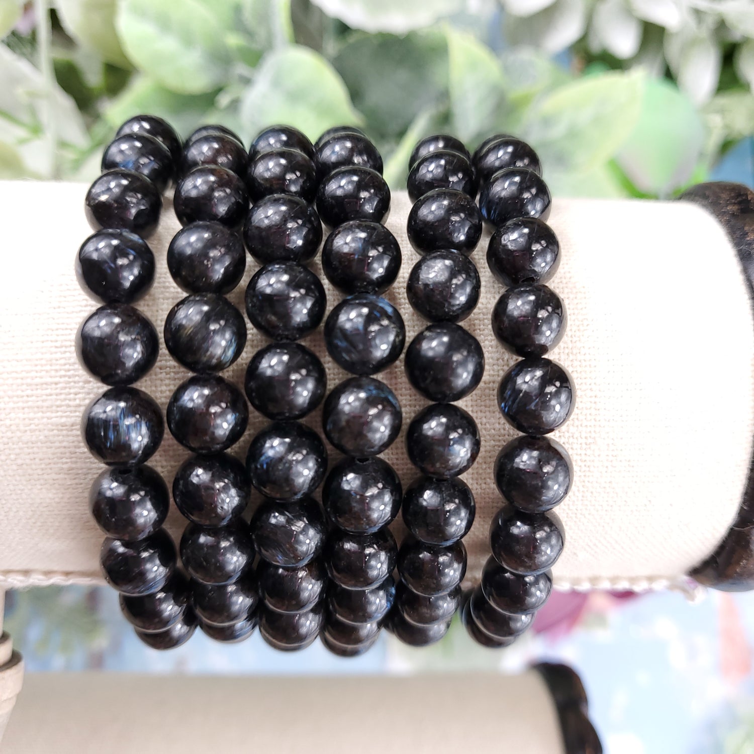 Astrophyllite 8mm Beaded Stretch Bracelet - Crystal Happenings