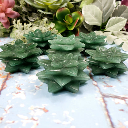 Green Aventurine Crystal Succulent Plant - Crystal Happenings