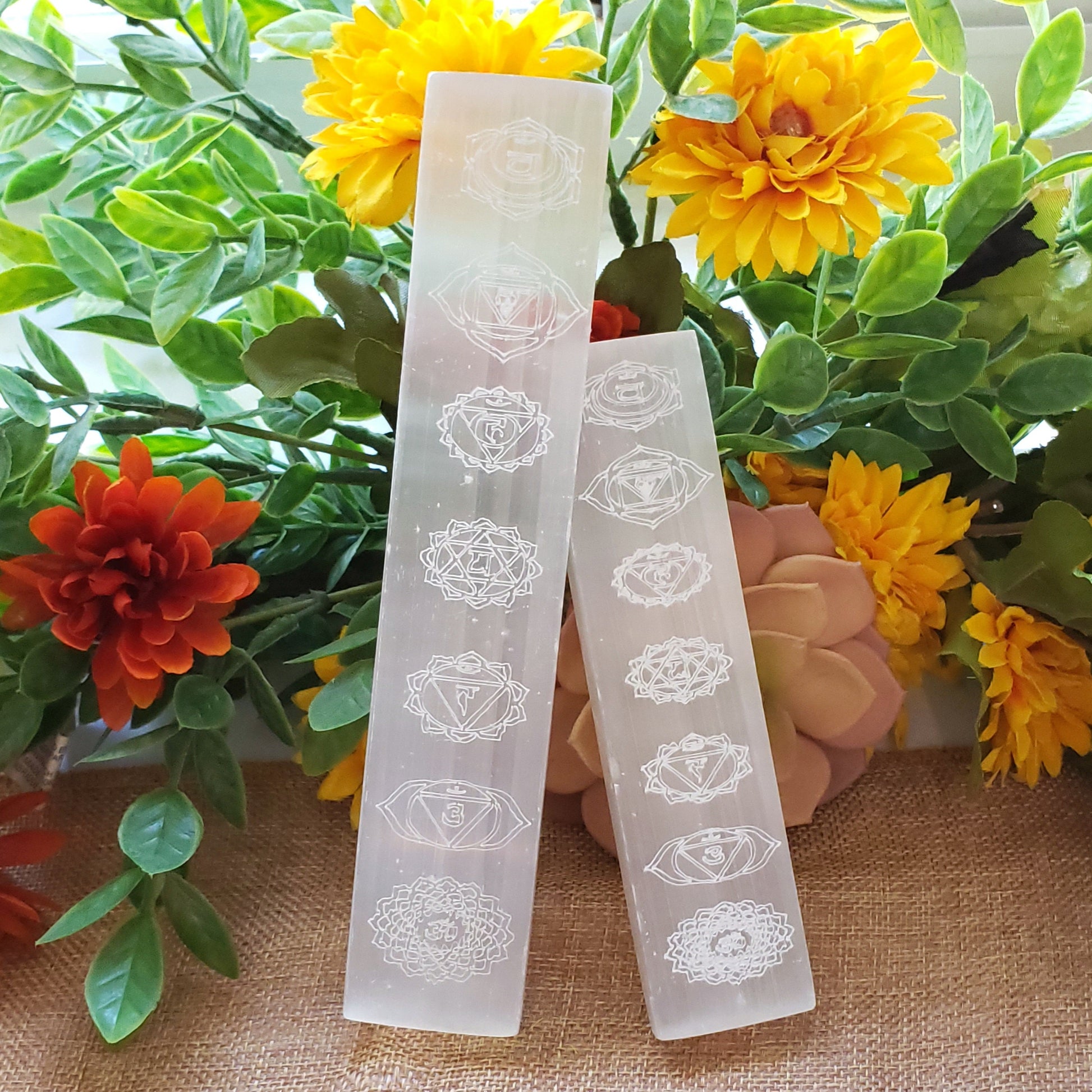 Selenite Chakra Charging Bar - Crystal Happenings