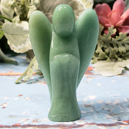 Single Green Aventurine Crystal Healing Angel Gift