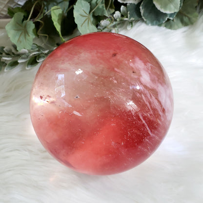 XL Cherry Quartz Sphere - 135mm #7 - Crystal Happenings