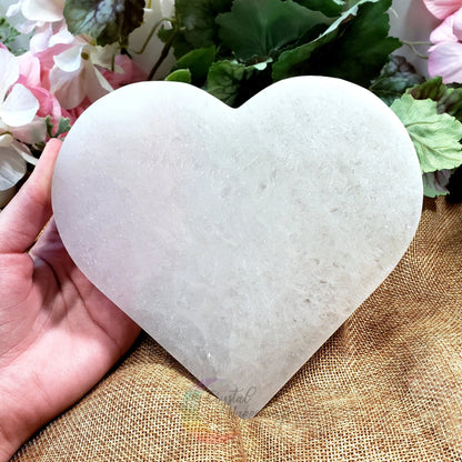 Selenite Heart Shaped Charging Plate - Crystal Happenings