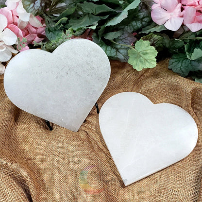 Selenite Heart Shaped Charging Plate - Crystal Happenings