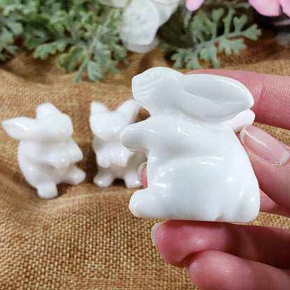 White Onyx Bunny - Crystal Happenings