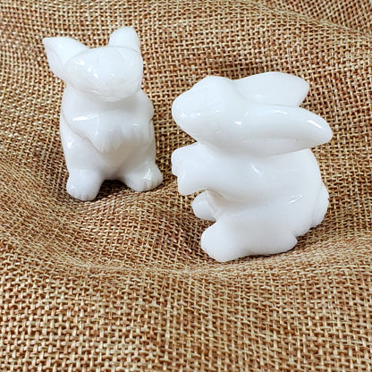 White Onyx Bunny - Crystal Happenings