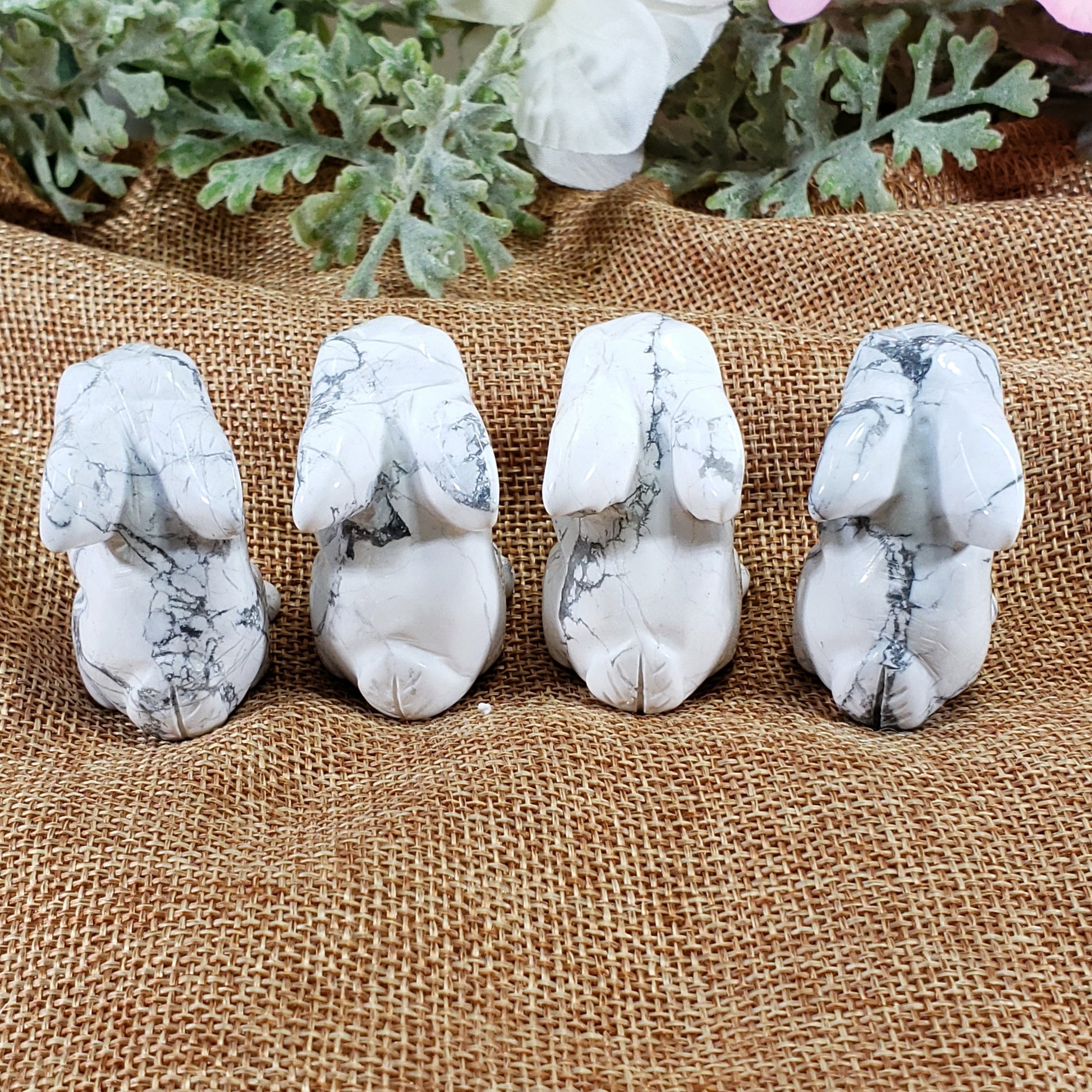 White Howlite Bunny - Crystal Happenings