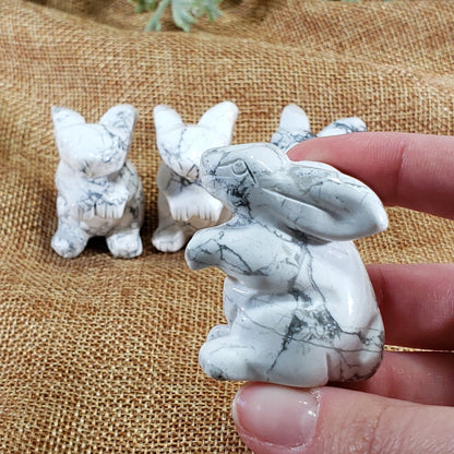 White Howlite Bunny - Crystal Happenings