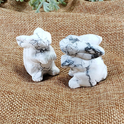 White Howlite Bunny - Crystal Happenings