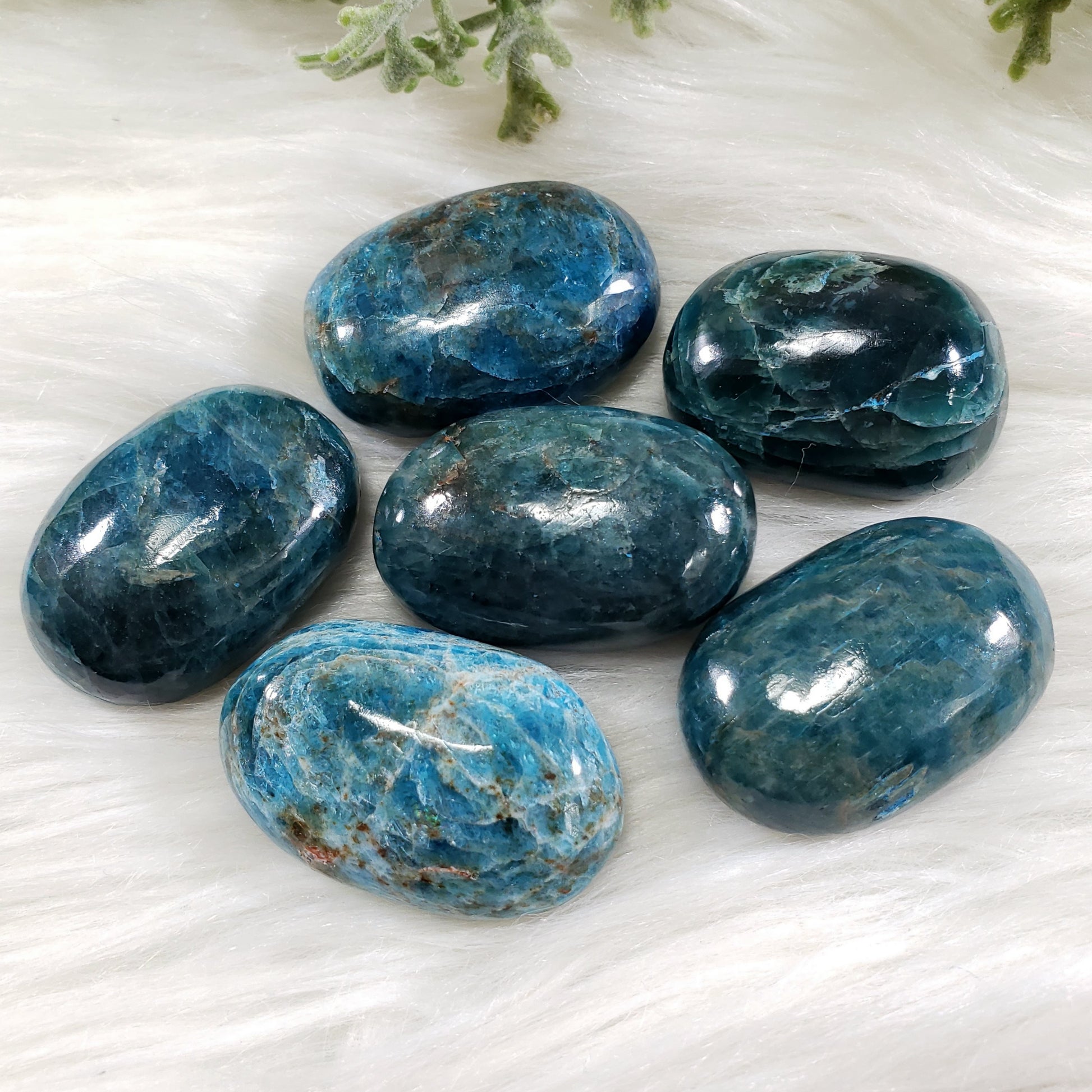 Blue Apatite Soap Stone - Crystal Happenings