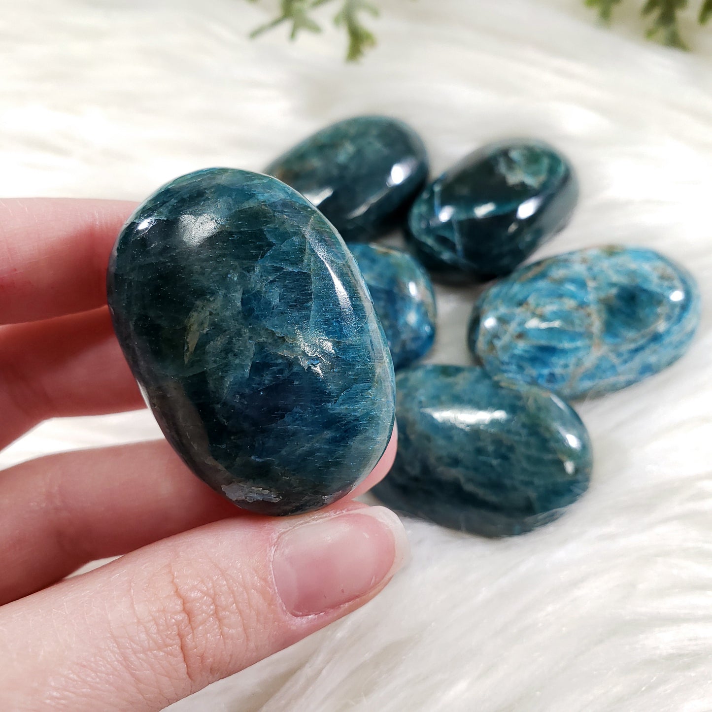 Blue Apatite Soap Stone - Crystal Happenings