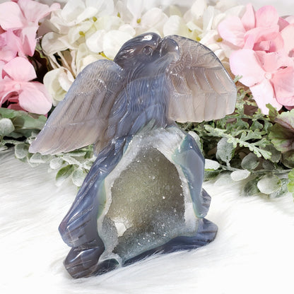 Druzy Agate Eagle VIDEO LISTING - Crystal Happenings