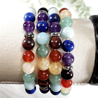 Fancy Chakra 8mm Bracelet - Crystal Happenings