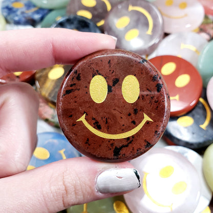 Mahogany Obsidian Crystal Smiley Face