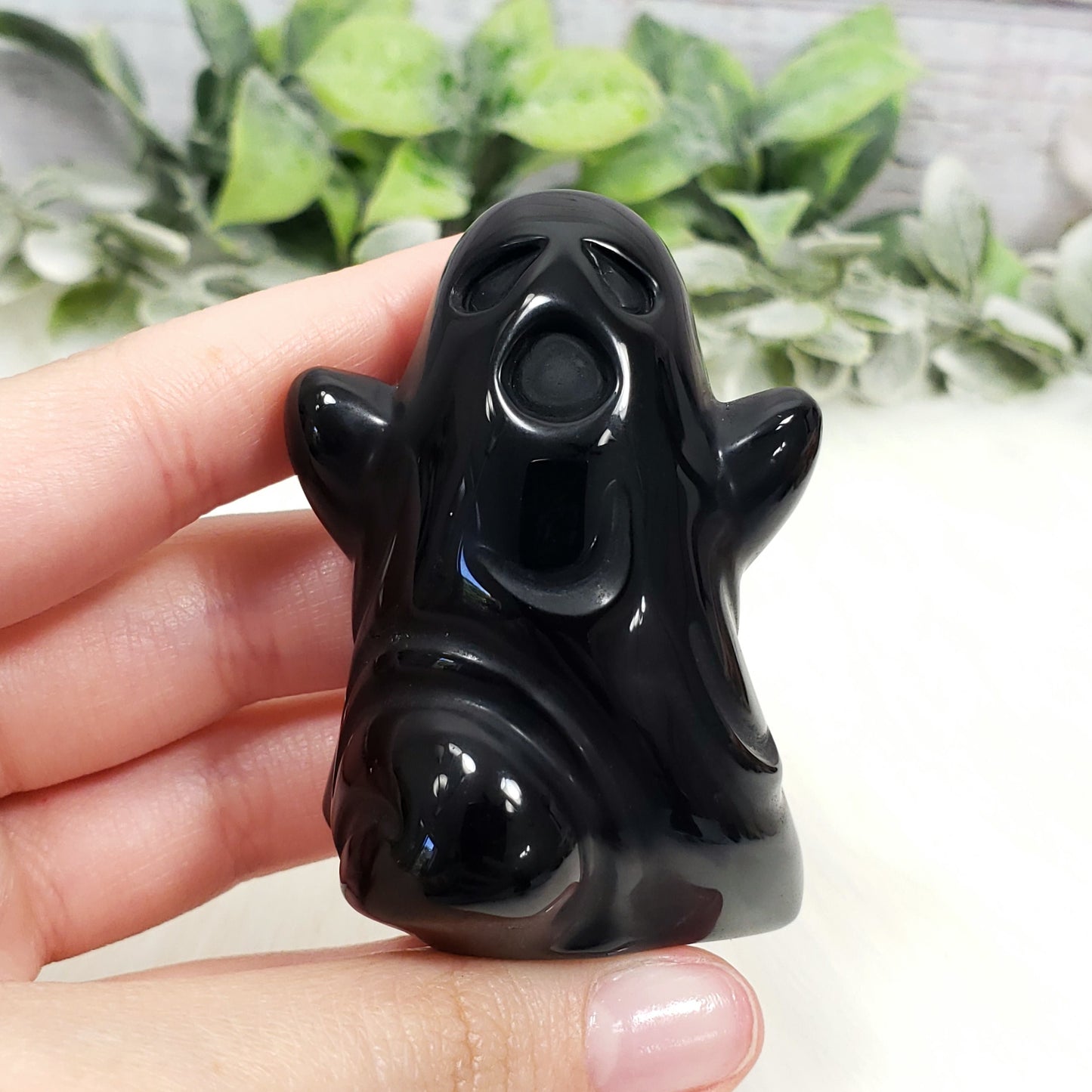 Black Obsidian Running Scared Ghost - Crystal Happenings