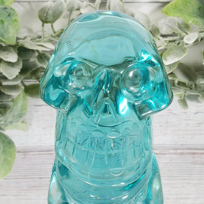 Aqua Obsidian Skull - AQSK 2 - Crystal Happenings