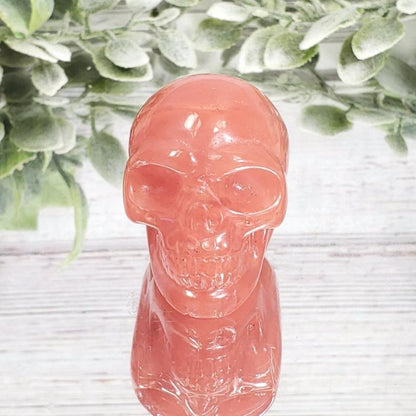 Cherry Quartz Skull VIDEO LISTING Small - Crystal Happenings