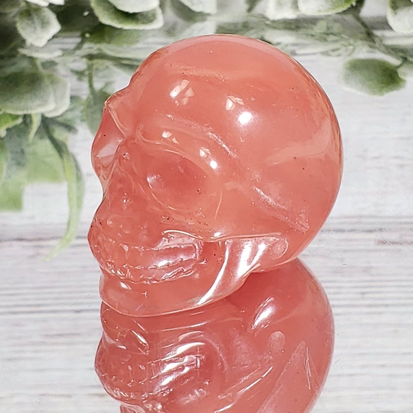 Cherry Quartz Skull VIDEO LISTING Small - Crystal Happenings