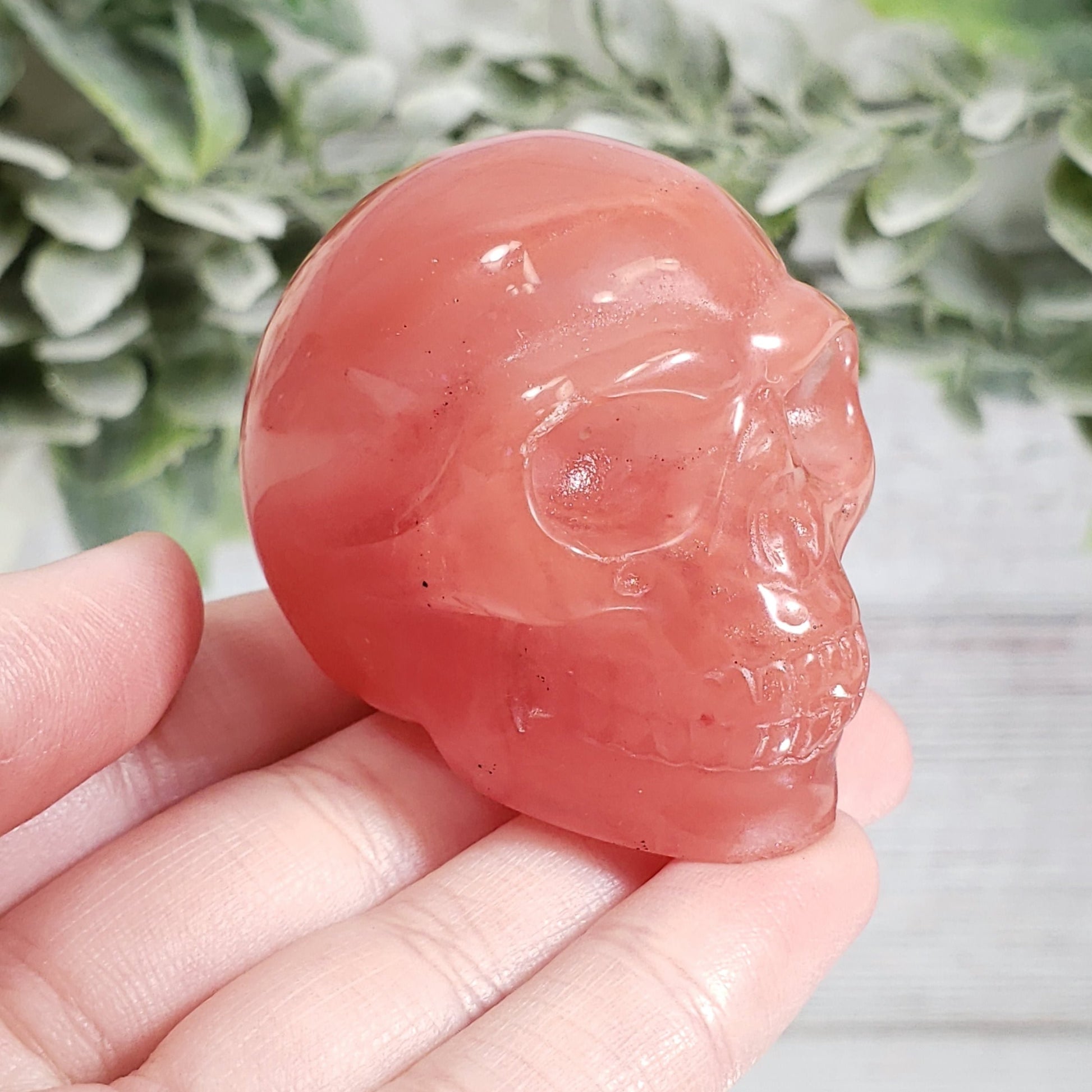 Cherry Quartz Skull VIDEO LISTING Small - Crystal Happenings