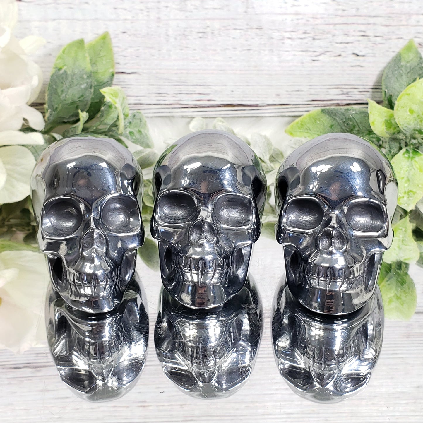 Hematite Medium Skull - Crystal Happenings