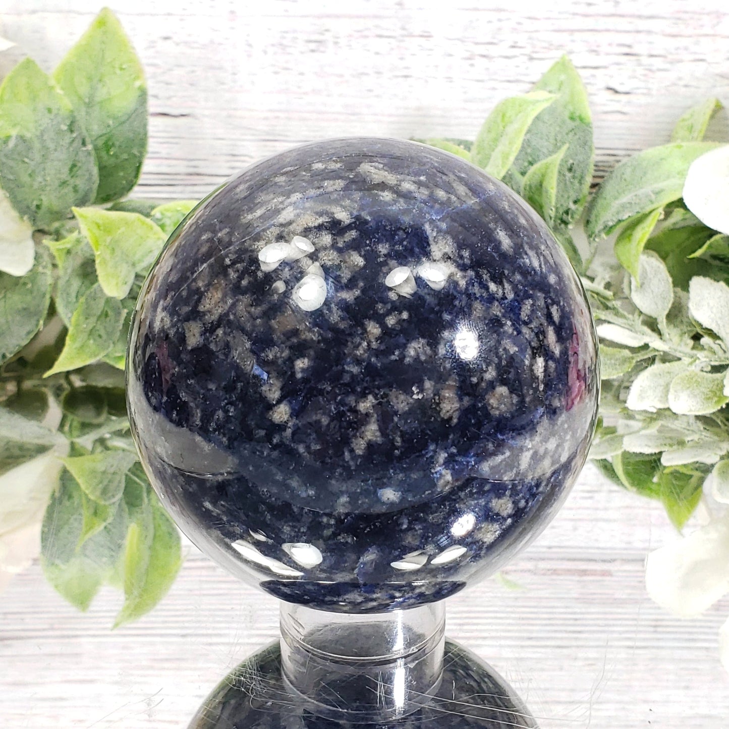 Sodalite Premium AA 83mm Sphere - S+AA+ - Crystal Happenings