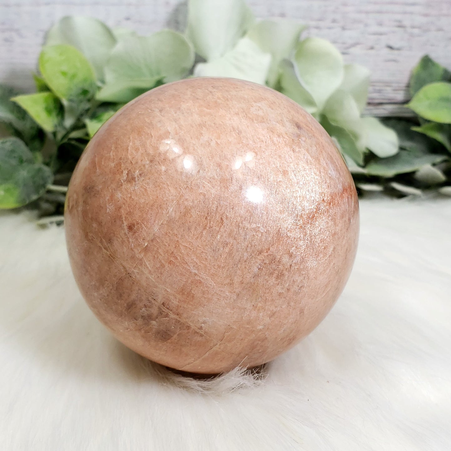 Peach Moonstone 1 - 79mm - Crystal Happenings