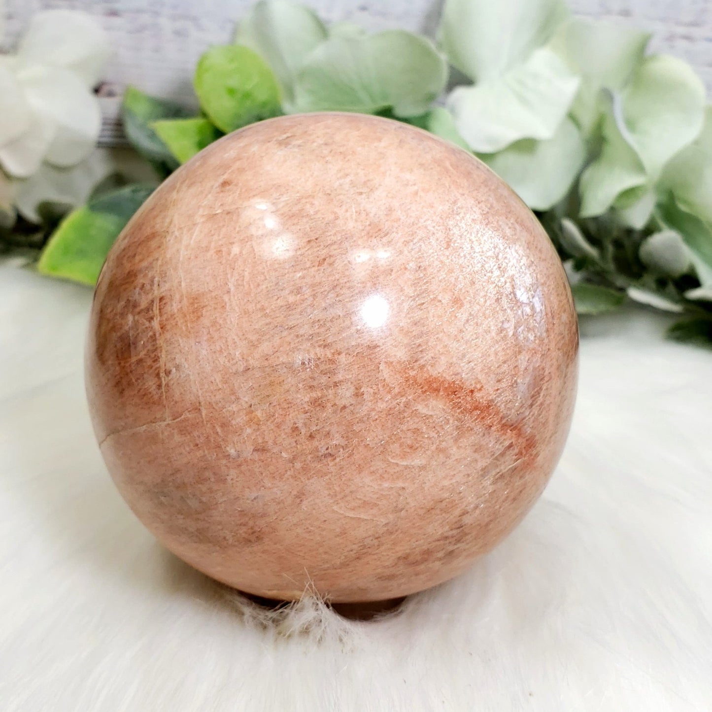 Peach Moonstone 1 - 79mm - Crystal Happenings