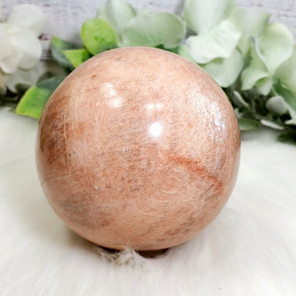 Peach Moonstone 1 - 79mm - Crystal Happenings