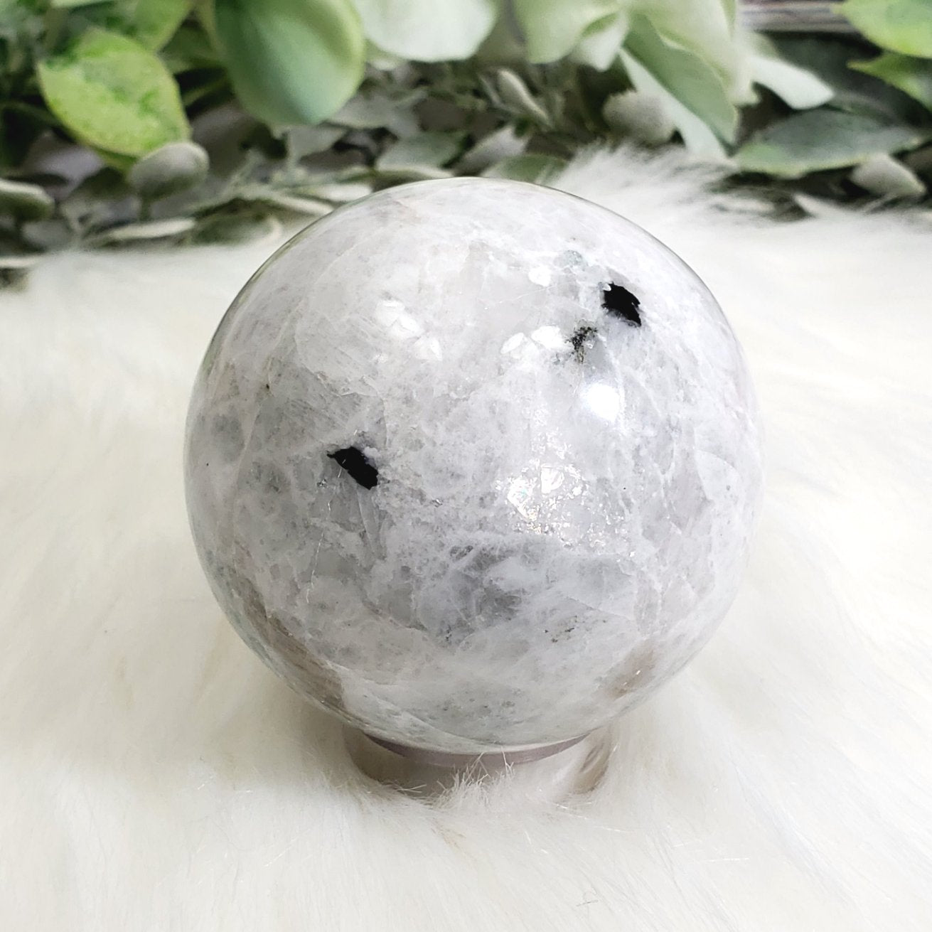 Rainbow Moonstone Sphere 63mm - Crystal Happenings