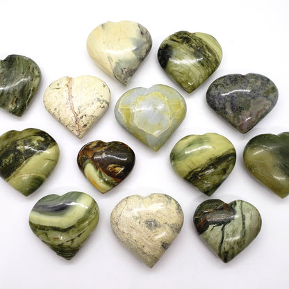 Serpentine Crystal Heart - Crystal Happenings