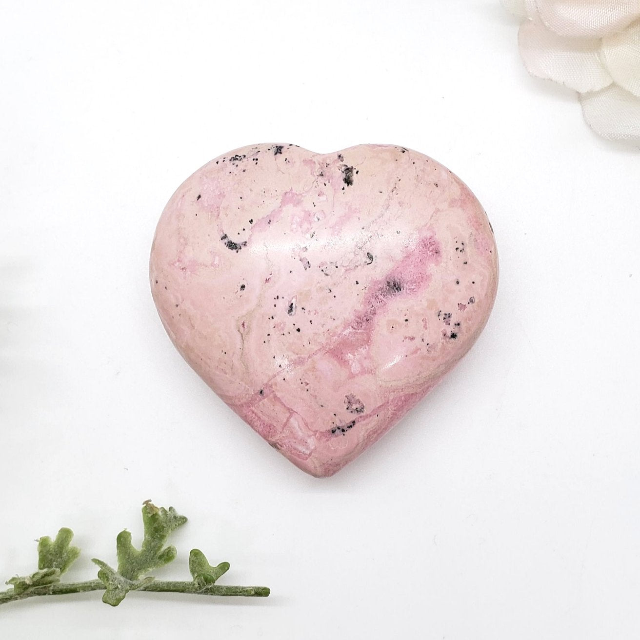 Rhodochrosite 60mm Heart - Crystal Happenings