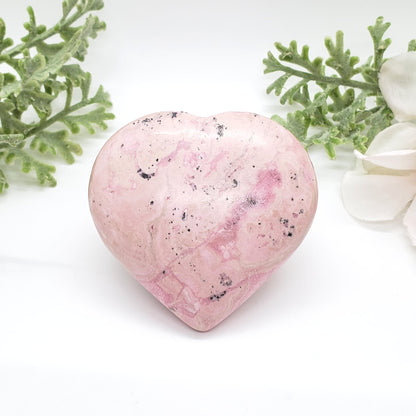 Rhodochrosite 60mm Heart - Crystal Happenings