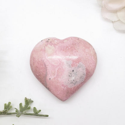 Rhodochrosite 60mm Heart - Crystal Happenings