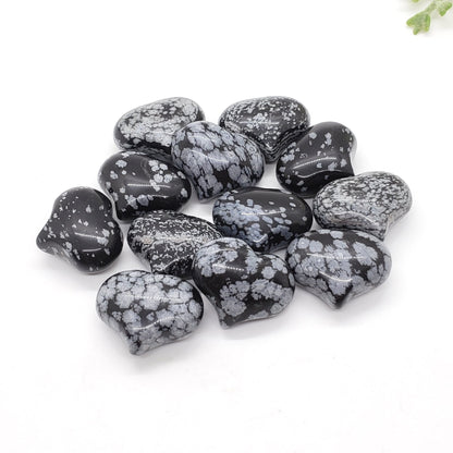 Snowflake Obsidian - 1 inch  Sweet Heart - Crystal Happenings