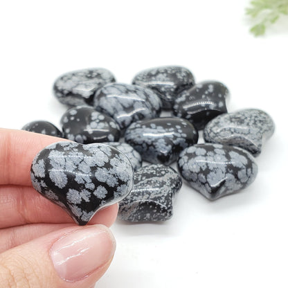 Snowflake Obsidian - 1 inch  Sweet Heart - Crystal Happenings