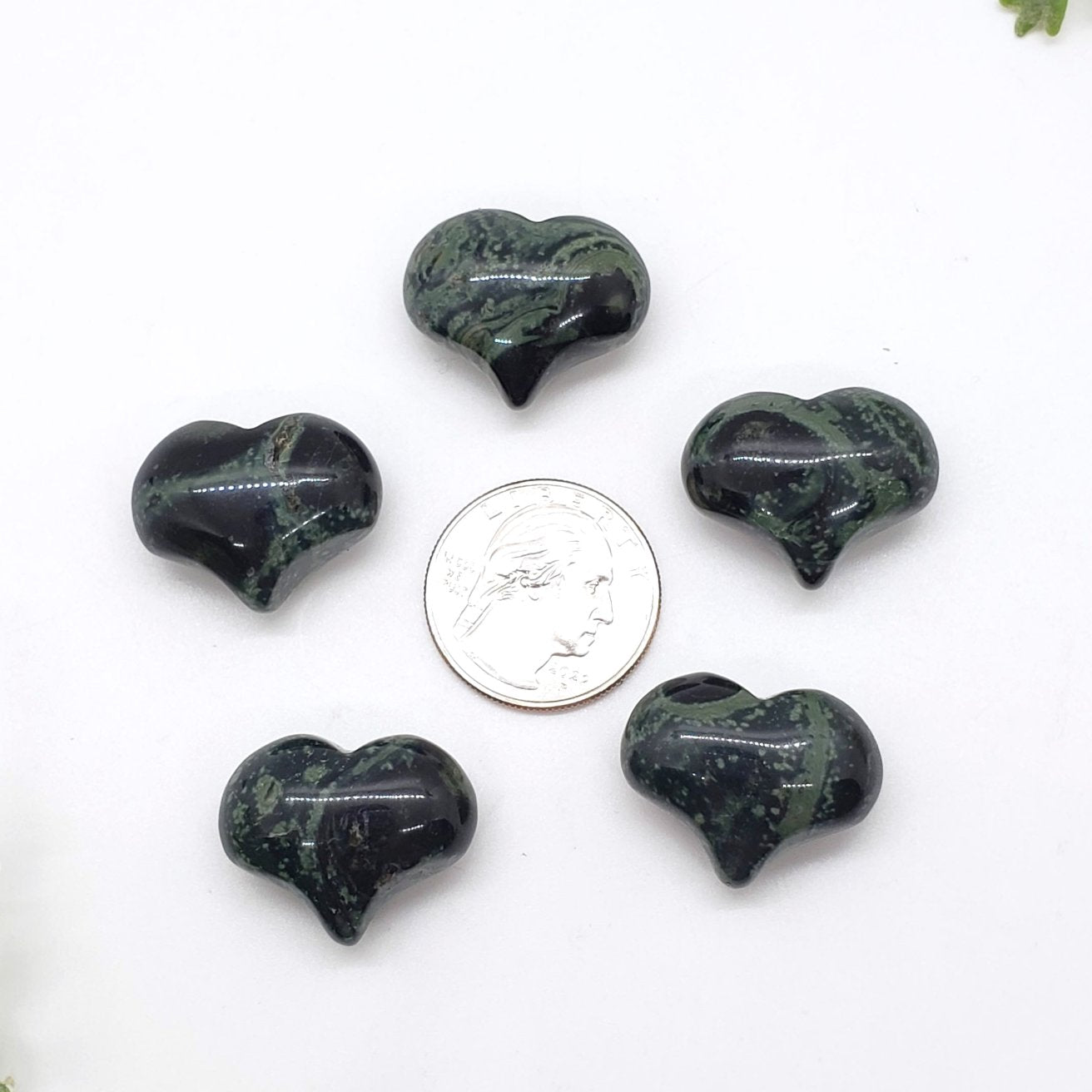 Kambaba Jasper  - 1 inch Sweet Heart - Crystal Happenings