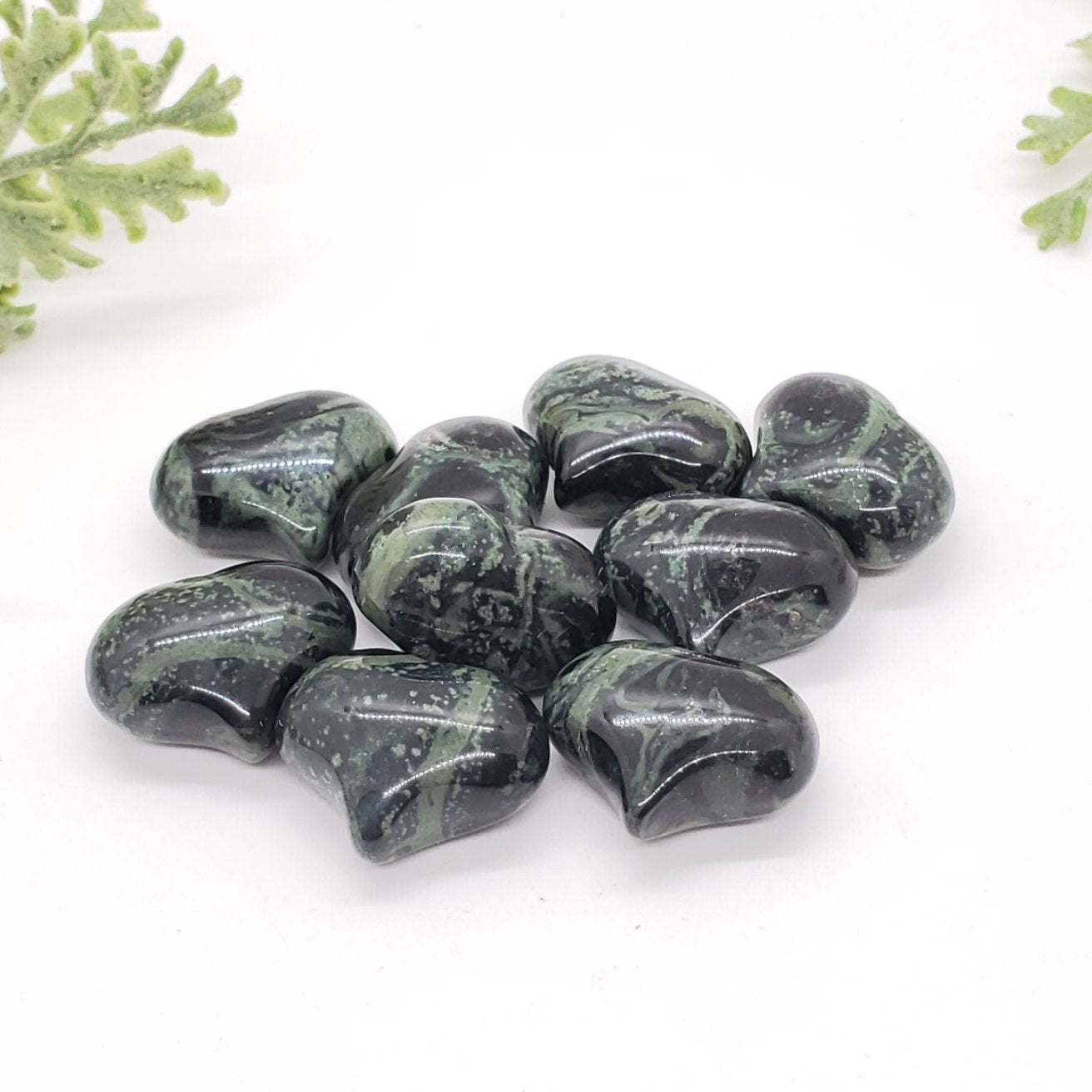 Kambaba Jasper  - 1 inch Sweet Heart - Crystal Happenings