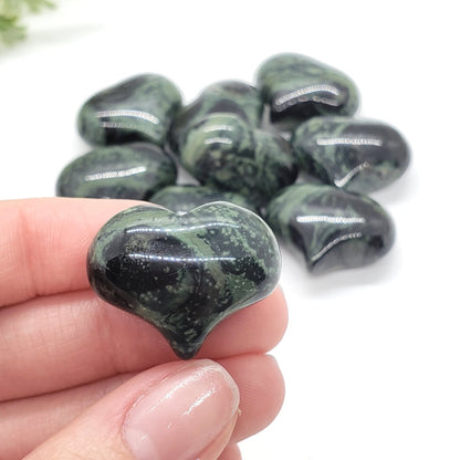 Kambaba Jasper  - 1 inch Sweet Heart - Crystal Happenings