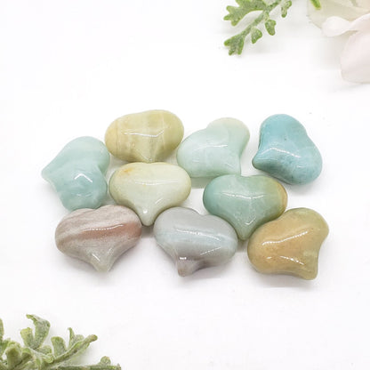 Amazonite - 1 inch Sweet Heart - Crystal Happenings