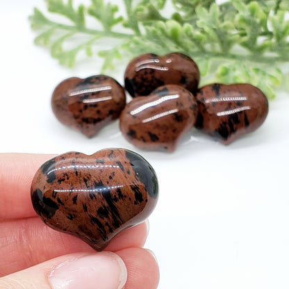 Mahogany Obsidian - 1 inch Sweet Heart - Crystal Happenings