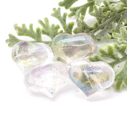 Aura Quartz - 1 inch Sweet Heart (25mm) - Crystal Happenings